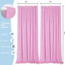 Sugargirl 10x10FT Pink Backdrop Curtains Polyester Photo Backdrop Drapes Curtains 2 Panels with Rod Pockets for Party Birthday Wedding Photography Home Decoration