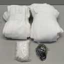 INOVADAY 100% Blackout Curtains for Bedroom, Black Out Curtains 84 Inch Long, Clip Rings Linen Blackout Drapes, Thermal Insulated Room Darkening for Living Room, 2 Panels - Brightwhite,W50xL84