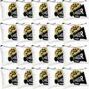 20 Pcs Cheer Makeup Bag Cheer Teams Senior Night Gifts Canvas Makeup Case Cheerleader Teams Gifts Zipper Pouch for Cheerleading Teammates Party Supplies(Black Gold)