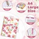 2 x Academic Planner 2025-2026, 8.5" x 11", Weekly & Monthly Planner from JUL.2025 to JUN.2026, Column View Calendar Organizers, Spiral Hardcover Agenda Book with Tabs for Office School Supplies, Floral