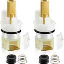 Honoson Rp25513 2 Pcs Faucet Stem Replacement Kit for Two Handle Faucet Repair Kit with Cartridge Rp4993 Seat and Spring for Bathroom Shower Sink Kitchen Lavatory
