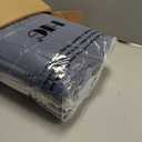 HIG 3pc Down Alternative Comforter Set - All Season Reversible Comforter with Sham - Quilted Duvet Insert with Corner Tabs - Box Stitched - Breathable, Soft, Fluffy (Twin/ Twin XL, Navy/ Light Blue)