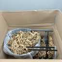 Twine Black Beverage Tub with Collapsible Stand, Large Metal Bucket and Tray, Ice Drink Buckets with Acacia Wood Handles for Parties, 3-Piece Set