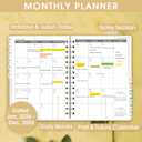 4 x Ymumuda Academic Planner 2026, Daily Weekly and Monthly Calendar Planner (Jan.2026-Dec.2026),8.4"6.3", Hardcover Notebook Teacher Supplies, Premium Thick Paper, Planners for School Work Office