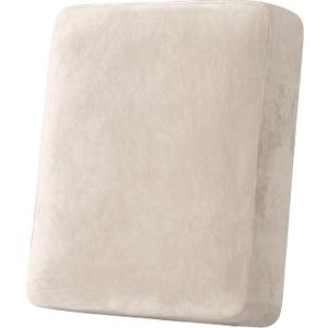 H.VERSAILTEX Velvet Stretch Couch Cushion Cover Plush Cushion Slipcover for Chair Cushion Furniture Protector Seat Cushion Sofa Cover (1 Piece Armchair Cushion Covers, Ivory) (30.5"D x 29.5"W x 10"H)