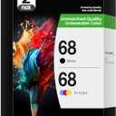 68 Ink Cartridges for Envy 6555e 6155e Ink Compatible with HP 68 Black Color Ink Cartridges Combo Pack Compatible with Envy 6552e 6555e 6155e 6152e 6558e 6552 e 6555 e Printer (1 Black, 1 Tri-Color)