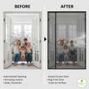 Magnetic Screen Door Left Right Side Opening Polyethylene Terephthalate Mesh Greater Than Fiberglass and Polyester Easy Install