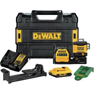 DEWALT 20V/12V MAX Laser Level Kit, 3 x 360, Green (DCLE34030G), Color Yellow