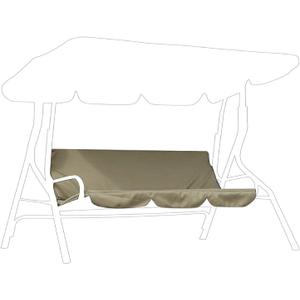 Haofy Patio Swing Cushion Cover Replacement, 3Seat Courtyard Garden Swing Hammock, Waterproof Outdoor Swing Seat Cover 150 x 50 x 10cm(Beige)