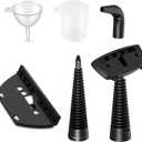 EM-317 Steam Cleaner Accessories Kit, Includes Fabric Steamer Tool, Window/Door Cleaning Tool, Bent Nozzle, Towel Sleeve, Measuring Cup, Funnel for Multi-Surface Cleaning Home, Kitchen, Car