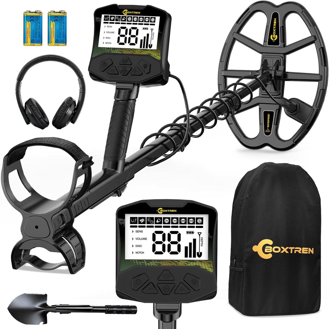 Metal Detector, Professional Metal Detector for Adults With High Accuracy 12.8" IP68 Waterproof Search Coil, Advanced DSP Chip, All Metal & Disc Modes for Beach&Outdoor Treasure Hunting, Gifts for Men