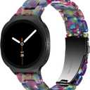 YGTIECS Resin Strap Only Compatible with Samsung Galaxy Watch 8 Band 40mm 44mm, for Galaxy Watch 8 Classic Band 46mm, 20mm Soft Resin Replacement for Samsung Watch 8 Bands/Watch 8 Classic Band