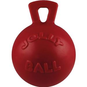 Jolly Pets Tug-n-Toss Dog Toy Ball with Handle, 10" XL, Red