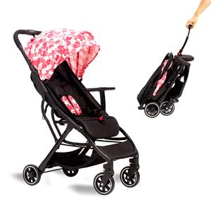 COOL KIDS Portable Stroller with Automatic Fold,Lightweight Umbrella Stroller with Pop Out Sun Canopy,Compact for Travel(Pink)