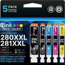 E-Z Ink Compatible Tr8620a Ink Cartridge Replacement for Canon PGI-280XXL CLI-281XXL 280 XXL 281 XXL Compatible with TR8520 TR8620a TR8620 TS702a TS9520 TS9521C TR8520 TS6220 TS6320 TS8220 (5 Pack)