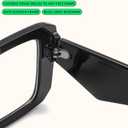 miyya Blue Light Blocking Glasses for Women Fake Glasses Women Oversized Fashion Anti UV Ray-Spring Hinge Glasses, All Black