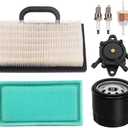 499486 499486S Air Filter LA135 Tune Up Maintenance Service Kit for John Deer-e LA120 LA130 LA140 LA150 L120 LA145 D130 D140 GY20575 GY21056 BS 695667 698754 V-Twin 18-26 HP Mower