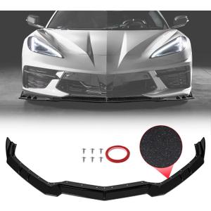 Front Bumper Lip fit for Chevy Chevrolet Corvette C8 Stingray Z51 Convertible Coupe 2020 2021 2022 2023 2024,Front Lip Chin,Spoil Splitter Lower Protect Guards,Light Carbon Flash,3PCS