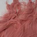Long Wavy Pink Wig with Bangs for Women Heat Resistant Synthetic Hair Wigs for Daily, Cosplay Events (Pink)