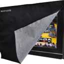 Outdoor 55" TV Set Cover, Scratch Resistant Liner Protect LED Screen Best-Compatible with Standard Mounts and Stands (Black)
