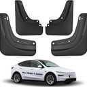 Mud Flaps for 2025 New Tesla Model Y Juniper Accessories No Drilling All-Weather Splash Guards Kits Tire Protector & Vehicle Paint Protection Mud Guard Thicker & Softer Version (Set of 4)