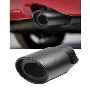 AOCISKA Universal Car Exhaust Tip,2.5" to 3.3" Stainless Steel Polished Finish Exhaust Slant Cut Tip,Professional Car Accessories Chrome-Plated Finish Tailpipe,Muffler Tip Replacement(Black)