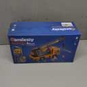 Large Crane Truck Toy with Extendable Crane Arm, Lights & Siren Sounds, Assemble & DIY Truck Engineering Vehicle Toy for Boys Girls Christmas Birthday Gifts Kids Toys for 3 4 5 6 7 8 Years Old