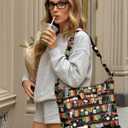 Canvas Crossbody Tote Bag for Women  Cute Large Shoulder Bags with Zipper Buckle Interior Pocket for Work, Travel