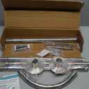Corner Shower Curtain Rod Adjustable Stainless Steel L Shaped Rack Drill Free Install for Bathroom, Bathtub, Clothing Store (27"-39"x27"-39") (Silver, 27"-39"x27"-39")