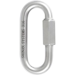SHONAN Heavy Duty Marine Chain Quick Links, Stainless Steel Chain Connectors, Corrosion Resistant Locking Carabiners (4.1 Inch, 1 Pack(Marine Grade)