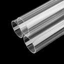 BENECREAT 3Pcs Acrylic Tube, 2" ID 2.2" OD 15.8" Acrylic Clear Pipe, Clear Rigid Round Pipe for Lamps, Aquariums and Water Cooling Systems