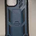 SOiOS for iPhone 13/14/15 Phone Case: for iPhone 16e Protective Cover with Built-in Kickstand | Heavy Duty Military Grade Hard Protection Shock Proof | Durable Dual-Layer Design Blue