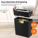 VidaTeco Shredder for Home Use 6-Sheet Strip Cut Paper Shredder,Also Shred Card/Staple,Small Mini Document Shredding Machine for Office with Patented Jam Proof,Portable for Home,2.65-Gal Bin