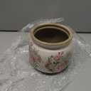 Ninehaoou Vintage Planter Large Ceramic Plants Pot Beige Pink European Rose Ice Crack Cottage Scroll Vase Flower Vase Pot Indoor Plants Home Kitchen Decor Farmhouse Antique Decorative Gifts