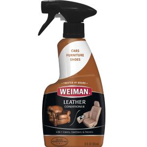 Weiman Leather Cleaner & Conditioner - 12 Fl Oz - Non Toxic Cleans Conditions and Restores Leather Surfaces - UV Protectants Help Prevent Cracking or Fading of Leather Couches Car Seats Shoes Purses