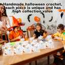 HyDren 12 Sets Halloween Boo Basket Stuffers Bulk Handmade Positive Crochet Ghost Gifts with Positive Cards Office Cute Boo Ghost Decor for Women Men Family Home Birthday Halloween Party Favors