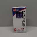 Avery Marks A Lot Permanent Markers, Large Desk-Style Size, Chisel Tip, Water and Wear Resistant, 12 Purple Markers (08884)