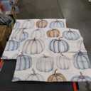 AOFANGGO Fall Pillow Covers 18x18 inch Set of 2 Autumn Themed Watercolor Pumpkins Seamless Decorative Throw Pillows Outdoor Pillowcase Farmhouse Cushions for Couch Sofa Thanksgiving Home Decor