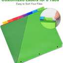 8-Tab Binder Dividers - Index Pockets Divider for 3 Ring Binders, 3-Hole Plastics Sheets Protectors for US Letter Size in 0.5'', 1'', 2'', 3 inch Binders, 8 Colors (XY004) (6 Packs)