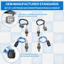 Set of 4 Upstream and Downstream Oxygen O2 Sensor Compatible with 2007-2010 Honda Odyssey 3.5L V6 234-5053 234-4355 234-4368