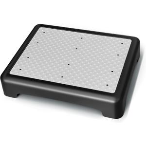 GWNF3.35'' Short Step Stool  600lb Capacity Ultra-Sturdy Structure & Lightweight Step Stools for Seniors, Kids & Adults | Non-Slip Wide Platform | Mobility Step Stool for Indoor & OutdoorBlack-Grey (Small)