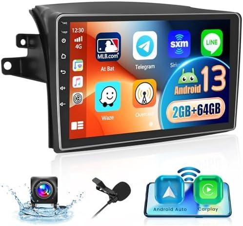 Inefala [2+64GB] Car Stereo for Toyota Sienna 2004 2005 2006 2007 2008 2009 2010 with Wireless Carplay Android Auto, 9 Inch HD Touchscreen with GPS WiFi Bluetooth FM/RDS Radio SWC Backup Camera MIC