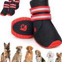 Breathable Anti-Slip Dog Shoes for Small, Medium & Large Dogs - x4 Dog Boots for Summer Hot Pavement, Hiking, Rain, Heat & General Paw Protection, 60