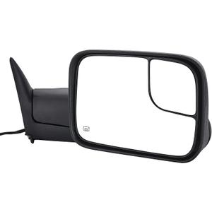 Towing Mirror Replacement Fit for 1998 1999 2000 2001 DodgeRam 1500,Ram 2500 Ram 3500.Pickup Truck Power Heated Manual folding Side View Mirror Passenger Side(Only Right Side)