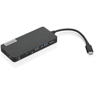 Lenovo – USB-C 7-in-1 Hub – Computer Networking Laptop Accessory – Laptop Docking Station - 4K via HDMI, 3 USB-A devices, 2 SD/TF Card Readers USB-C Power Pass Through