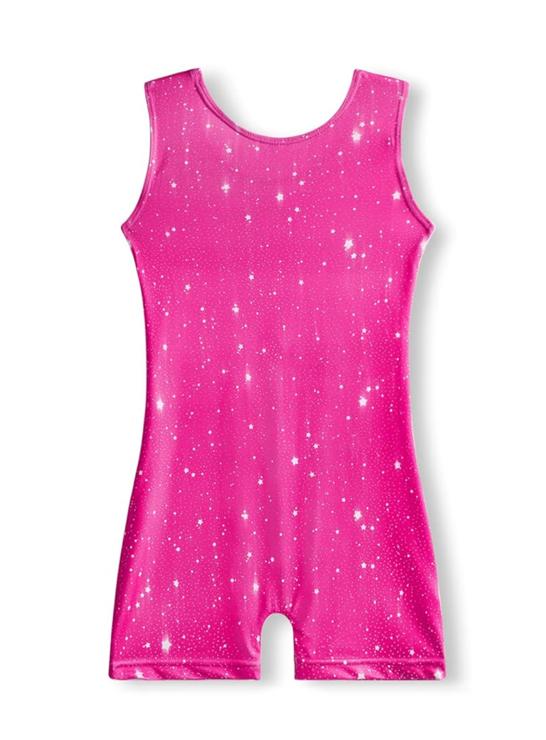 Gymnastics Leotards for Girls 2T 3T 4T 5T 6T 7T 8T Toddler Tumbling Outfit Biketard Unitard with Shorts Multiple Colors, Size 6
