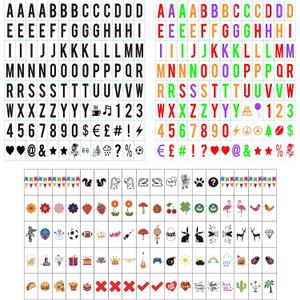 Premium Cinematic Lightbox Letter Set - 293 Pieces (104 Black + 104 Multi-Color + 85 Icons) - New Edition Plastic A4 Lightbox Letters and Symbols for Festive Parties, Weddings, and Christmas Decor