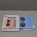 Visual Timer for Kids/ADHD - Dual Color Screen with Temperature Sensor, 20 Task Cards, 99-Min Day/Night Mode Timer, Dual Alarms & Rechargeable Clock for Homework (Pink)