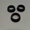 PATIKIL 38.6mm / 1-1/2 Inch Drill Hole,1-1/4 Inch ID Rubber Grommets, 3Pcs Top Hat Grommet for Wiring Eyelet Ring Gasket Automotive Firewall Cable Hole Plugs Wires Protection, Black