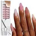 BTArtboxnails XCOATTIPS Bare 5-Shades Nude Press on Nails - 4-Week Wear Medium Almond Press on Nails, Easy to Apply, Soak Off, Salon Quality Value at Home, 16 Sizes - 160 Fake Nails